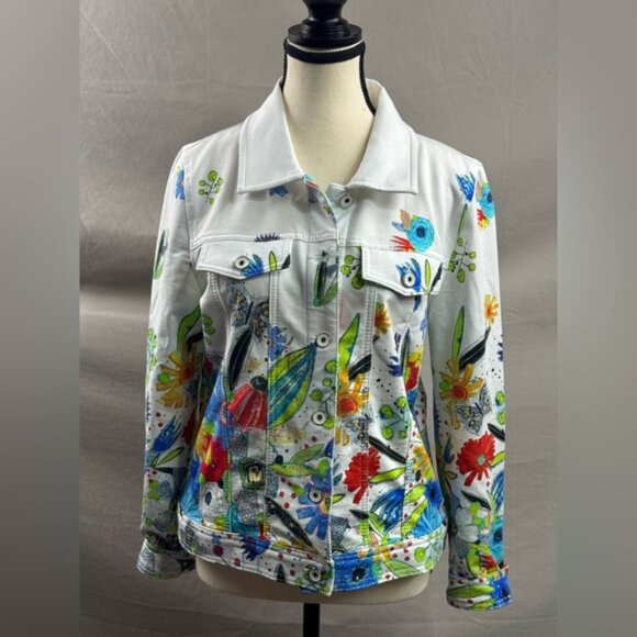 Dolcezza Simply Art New Bouquet Vigo Button Up Jacket - Picture 1 of 4